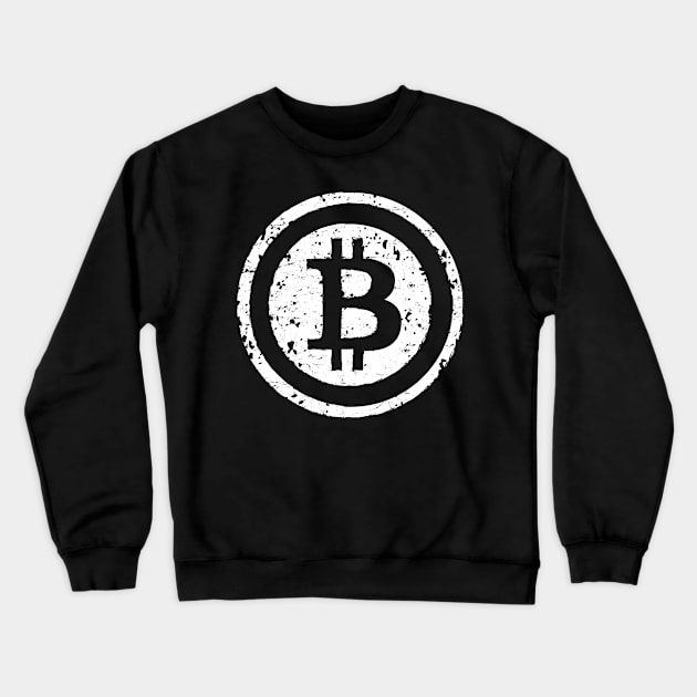 Bitcon HODL Bitcoin Vintage White Crewneck Sweatshirt by Bluebird Moon